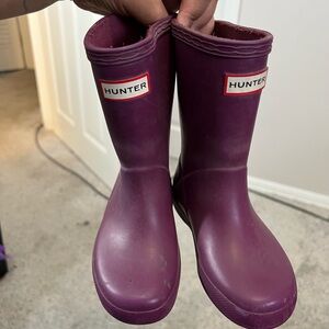 Hunter Kids' Deep Purple Rain Boots
